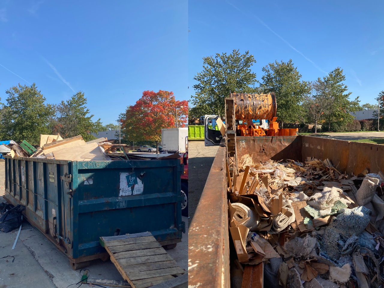 Mobile trash compaction