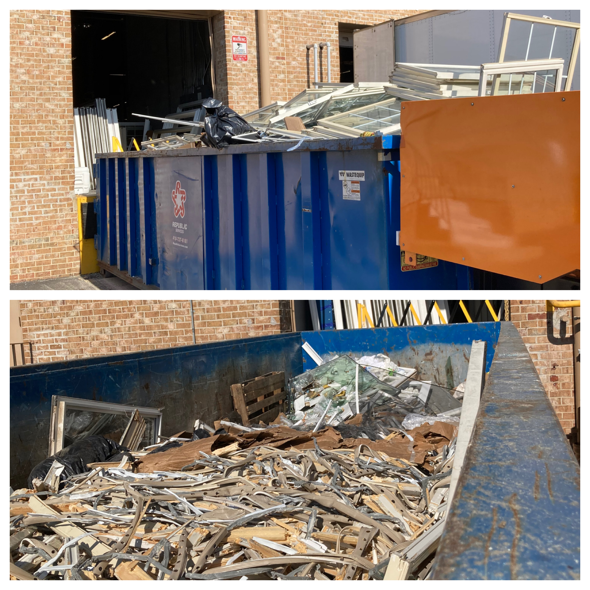 30 yard dumpster compaction