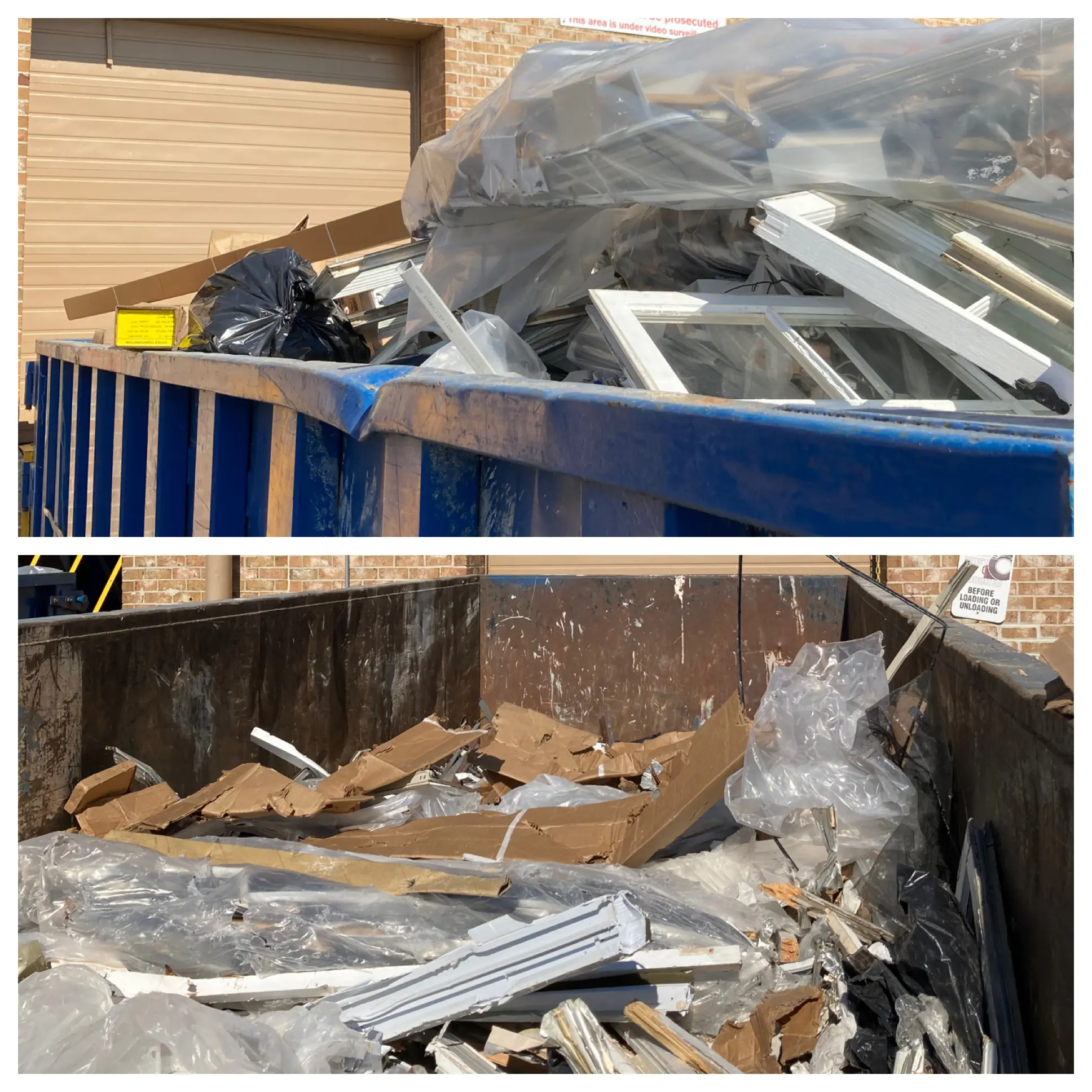 20 yard dumpster compaction