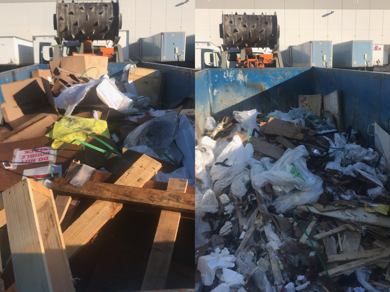 40 yard dumpster compaction
